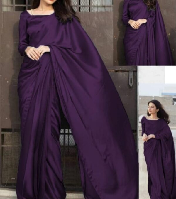Elegant Stitched Silk Saree with Blouse